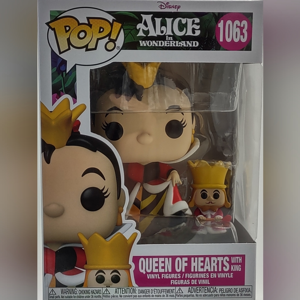 Funko POP! Disney ALICE in Wonderland QUEEN OF HEARTS w/KING #1063 Vinyl Figures
